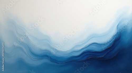 Serene Abstract Depiction of Flowing Water in Shades of Blue, Evoking a Sense of Calm and Tranquility