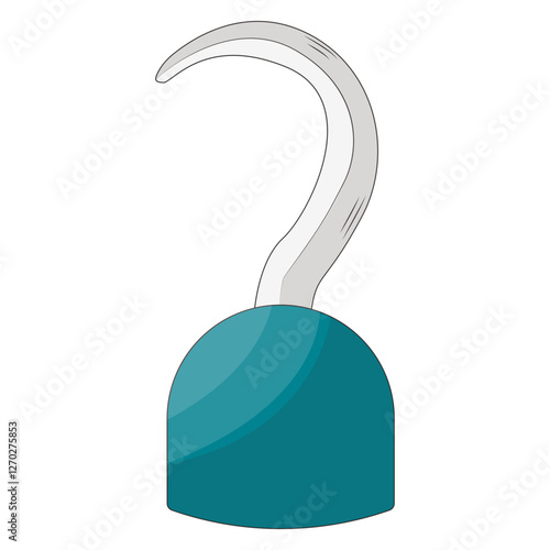Cute Pirate Treasure Element Isolated on White Background. Flat Cartoon Vector Illustration.