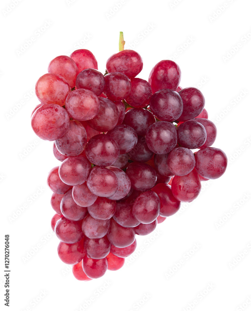 Fototapeta premium Ripe red grape isolated on white background