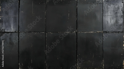 Dark grey square tiles wall texture background