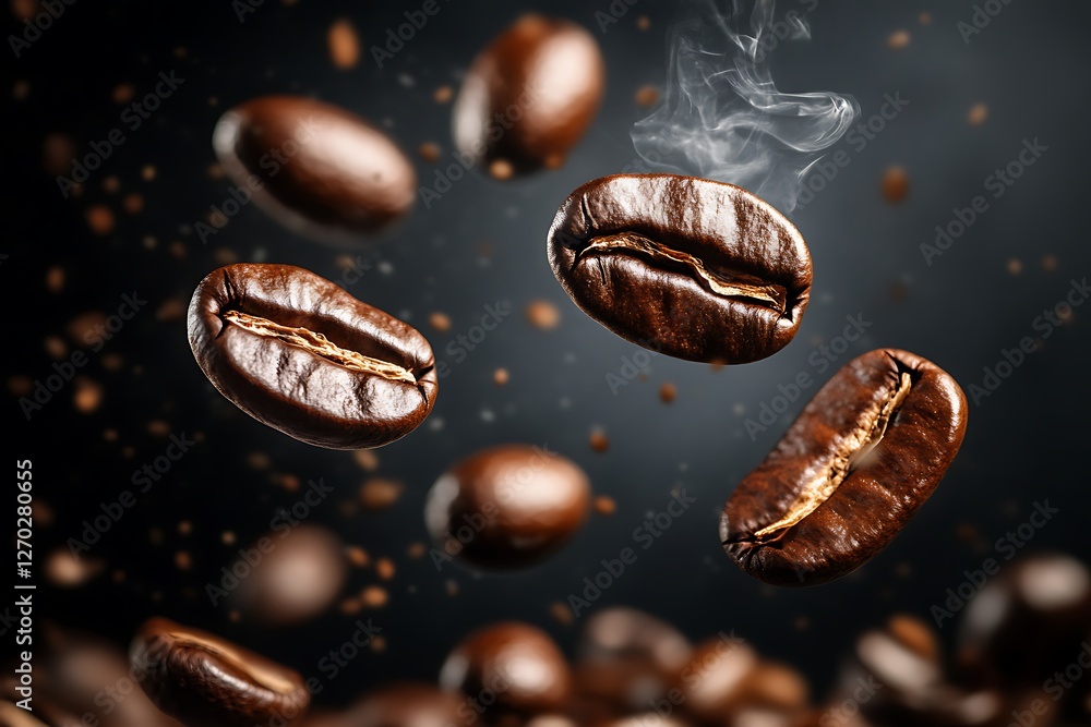 Coffee Beans in Motion: A Rich and Aromatic Brew Coffee Beans in Motion: A Rich and Aromatic Brew