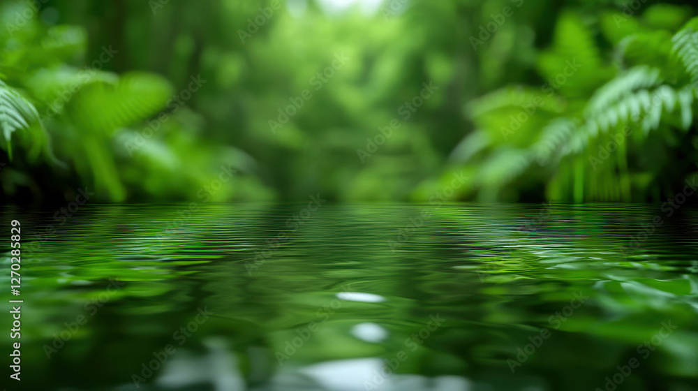 Serene Hidden River Deep in the Lush Forest Reflecting Nature's Tranquility Serene Hidden River Deep in the Lush Forest Reflecting Nature's Tranquility