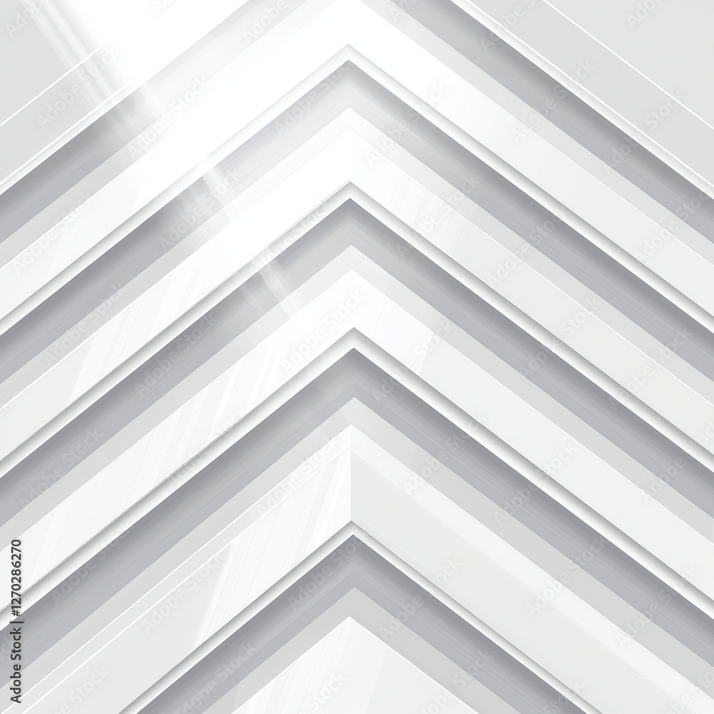 Obraz premium Abstract gray and white chevron pattern, illuminated