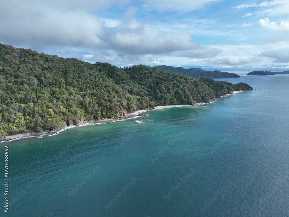 Fototapeta premium Curu Coastline: Pristine Beaches and Lush Rainforest