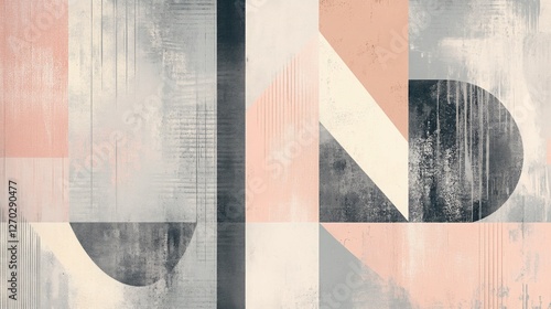 Minimalist Geometric Patterns with Soft Tones – Abstract background