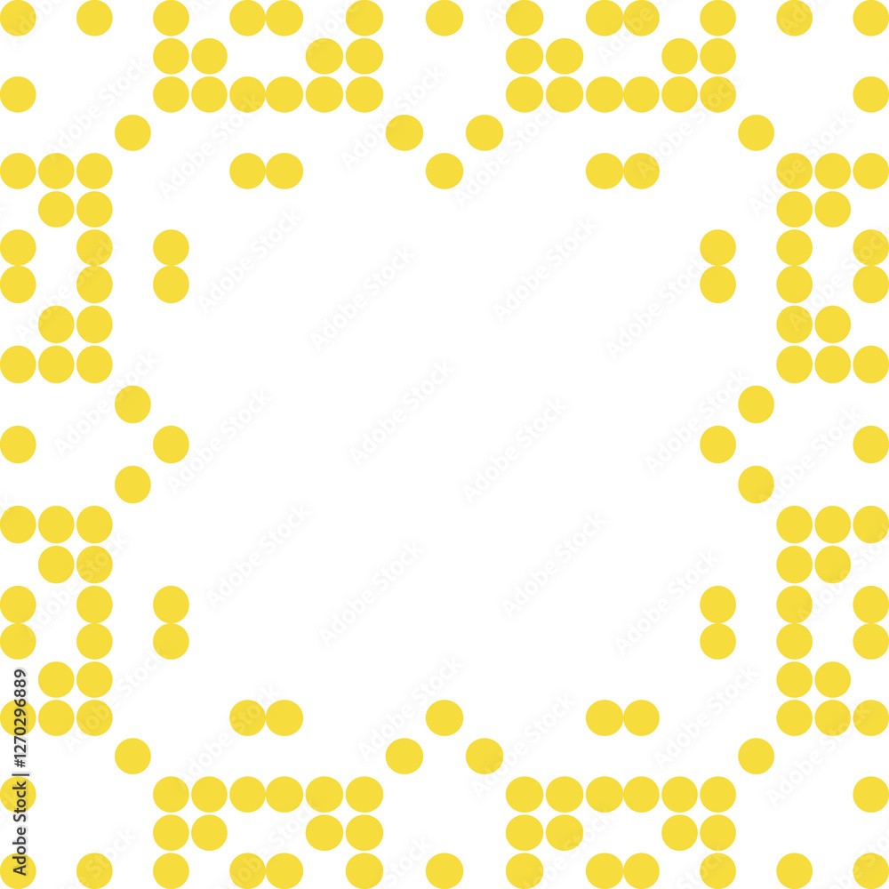 Yellow Circle Embroidery Border Yellow Circle Embroidery Border