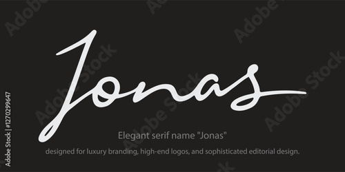 Elegant serif name "Jonas" designed for luxury branding, high-end logos, and sophisticated editorial design. 