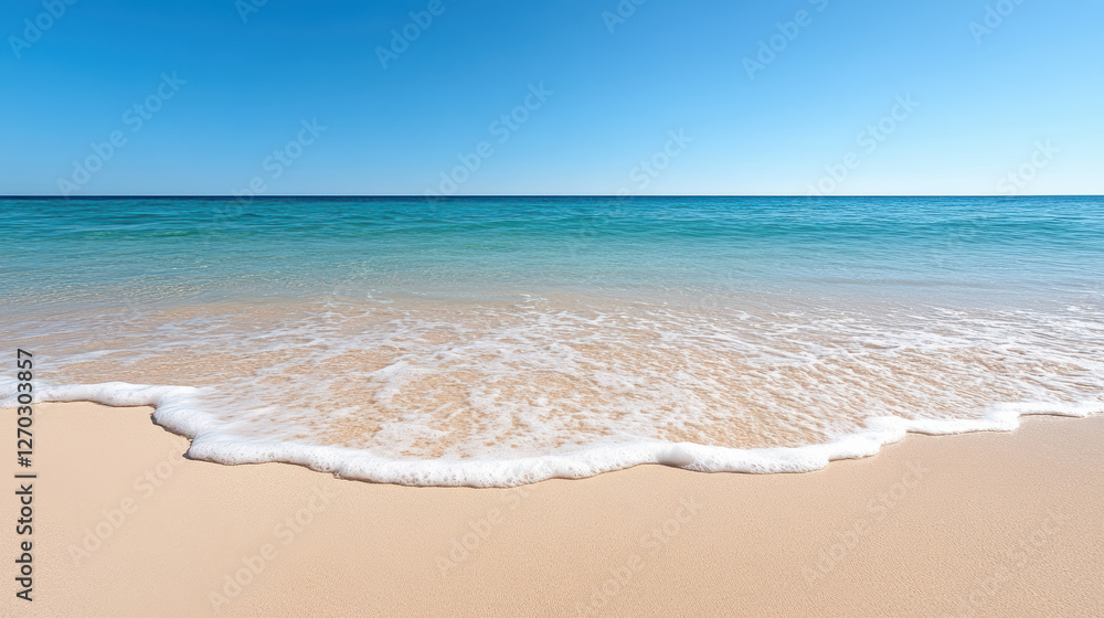tranquil beach with gentle waves inviting relaxation and peace