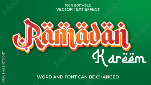 Wallpaper Mural Ramadan 3D Vector Text Effect Fully Editable High Quality  Torontodigital.ca