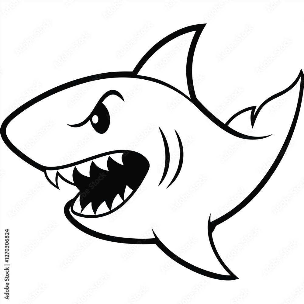 Naklejka premium a beautiful shark vector file