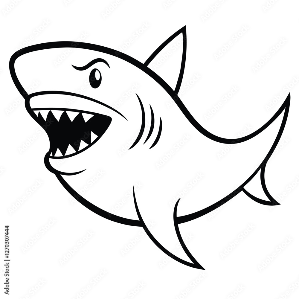 Fototapeta premium a beautiful shark vector file