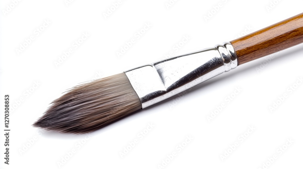 Isolated Paintbrush on White Background for Artistic Use and Design Isolated Paintbrush on White Background for Artistic Use and Design