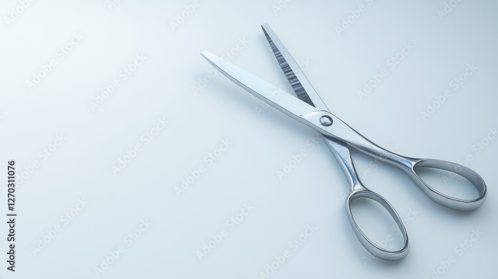 Silver Scissors Isolated on Clean White Background for Design Use Silver Scissors Isolated on Clean White Background for Design Use