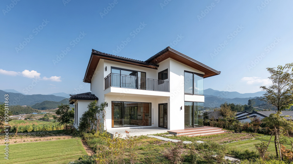 Scarpa modern villa architectural design by rice fields and terraces Scarpa modern villa architectural design by rice fields and terraces