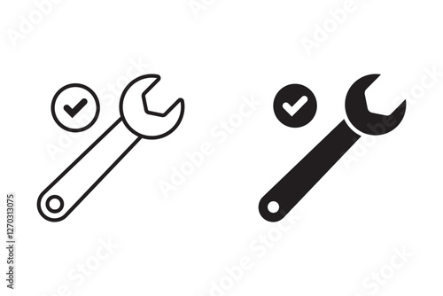 Set easy to disassemble icon vector element design template web
