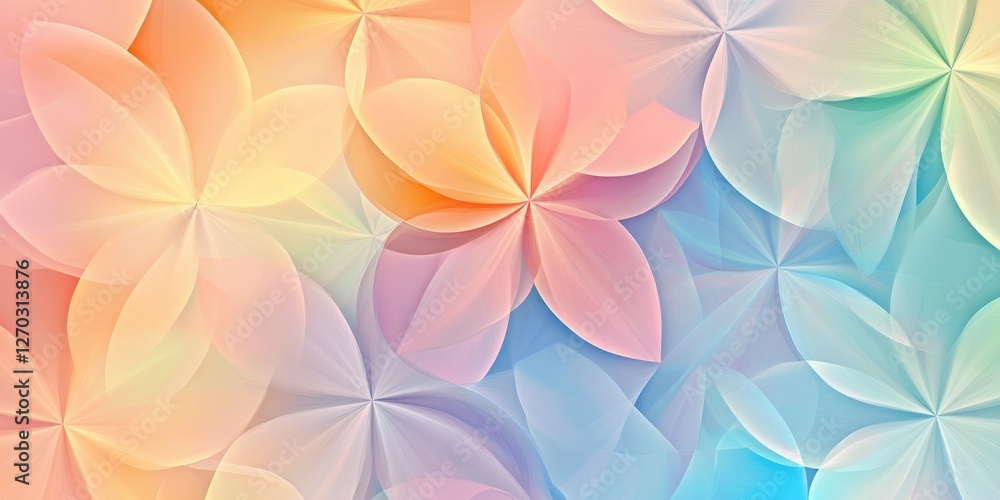 A vibrant abstract floral pattern featuring soft pastel colors blending seamlessly, creating a serene and tranquil atmosphere, ideal for backgrounds or decorative purposes A vibrant abstract floral pattern featuring soft pastel colors blending seamlessly, creating a serene and tranquil atmosphere, ideal for backgrounds or decorative purposes