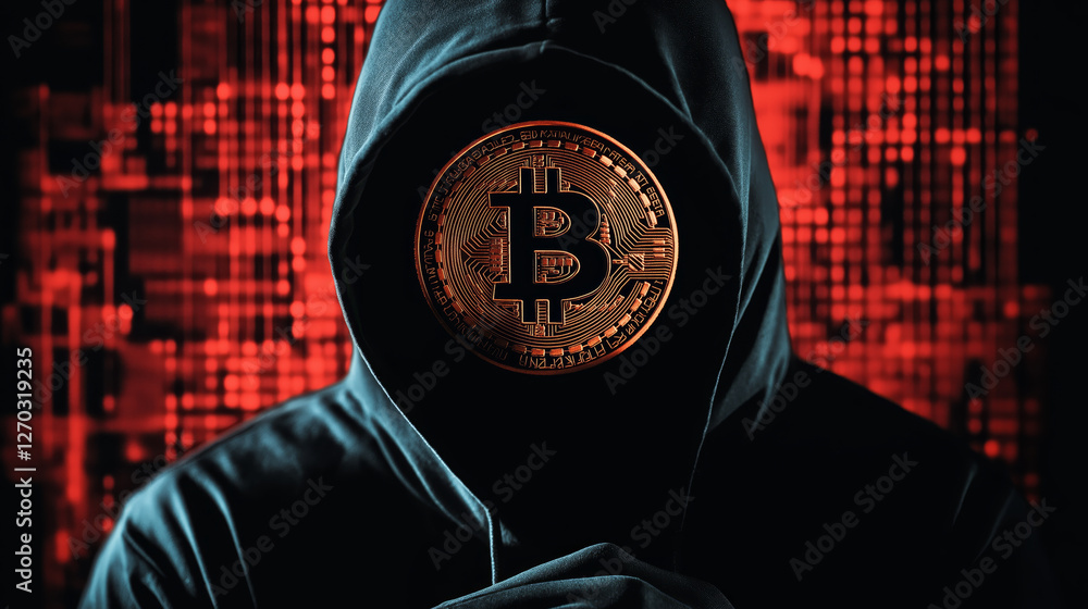 custom made wallpaper toronto digitalCyber criminal committing a crime using bitcoin and blockchain technology