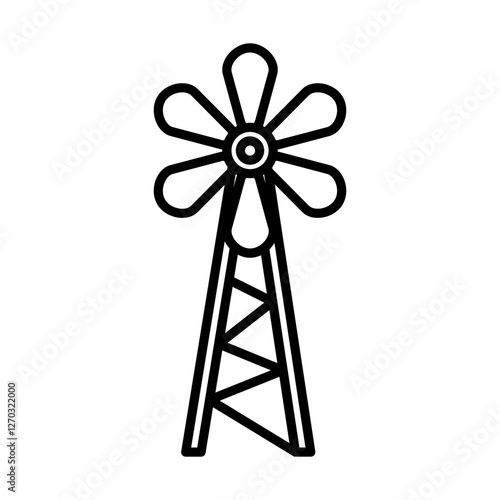 windmill isolated on white