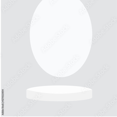 Clean Minimalist Podium Stage Realistic Ambience Gray Spotlight Backdrop