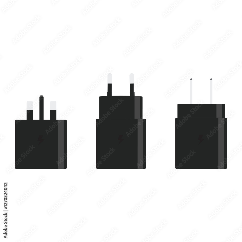 set of phone charger vector set of phone charger vector