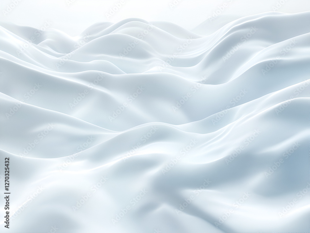 Naklejka premium Abstract Serenity: Soft, flowing, undulating forms evoke a sense of calm and tranquility, suggestive of a dreamy landscape or the gentle movement of fabric, offering a minimalist aesthetic.