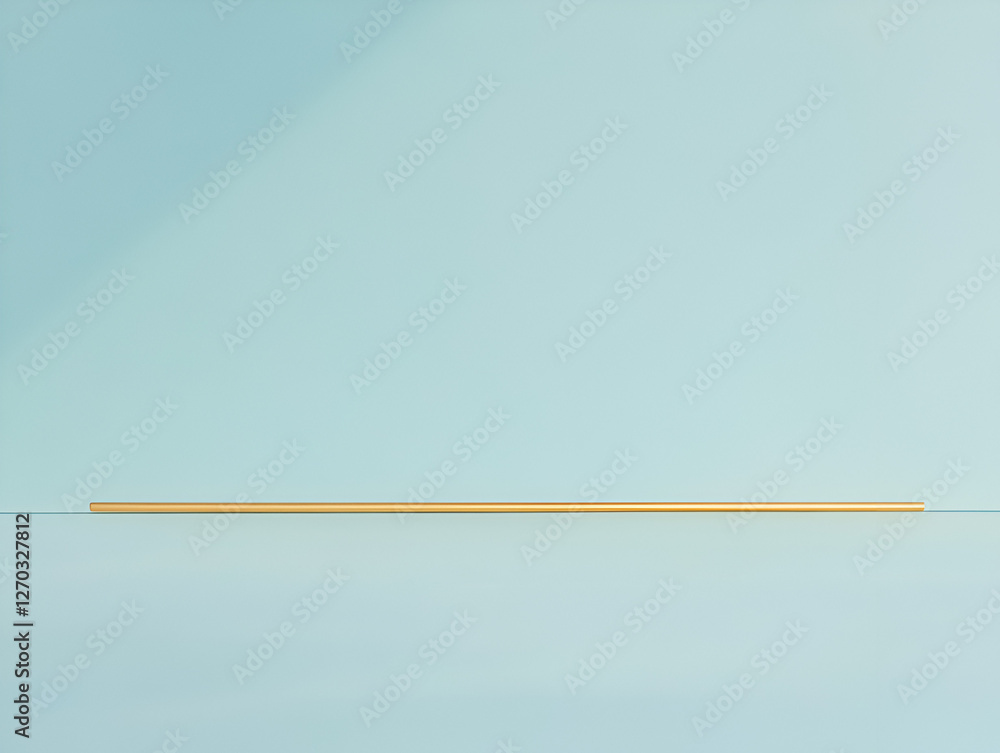 Minimalist Noodle on Blue Backdrop: A single, slender noodle rests elegantly against a soft, pastel blue backdrop, embodying simplicity and serenity Minimalist Noodle on Blue Backdrop: A single, slender noodle rests elegantly against a soft, pastel blue backdrop, embodying simplicity and serenity