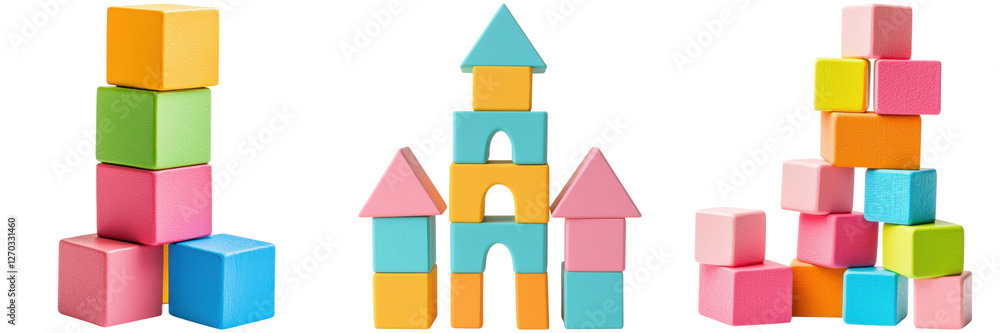 Obraz premium Colorful Building Blocks for Creative Play and Imagination Growth