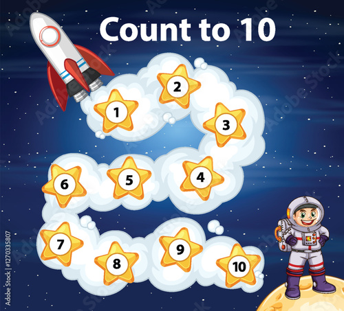 Space Adventure Counting Game for Kids