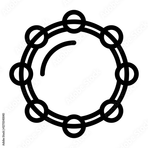 tambourine Line Icon