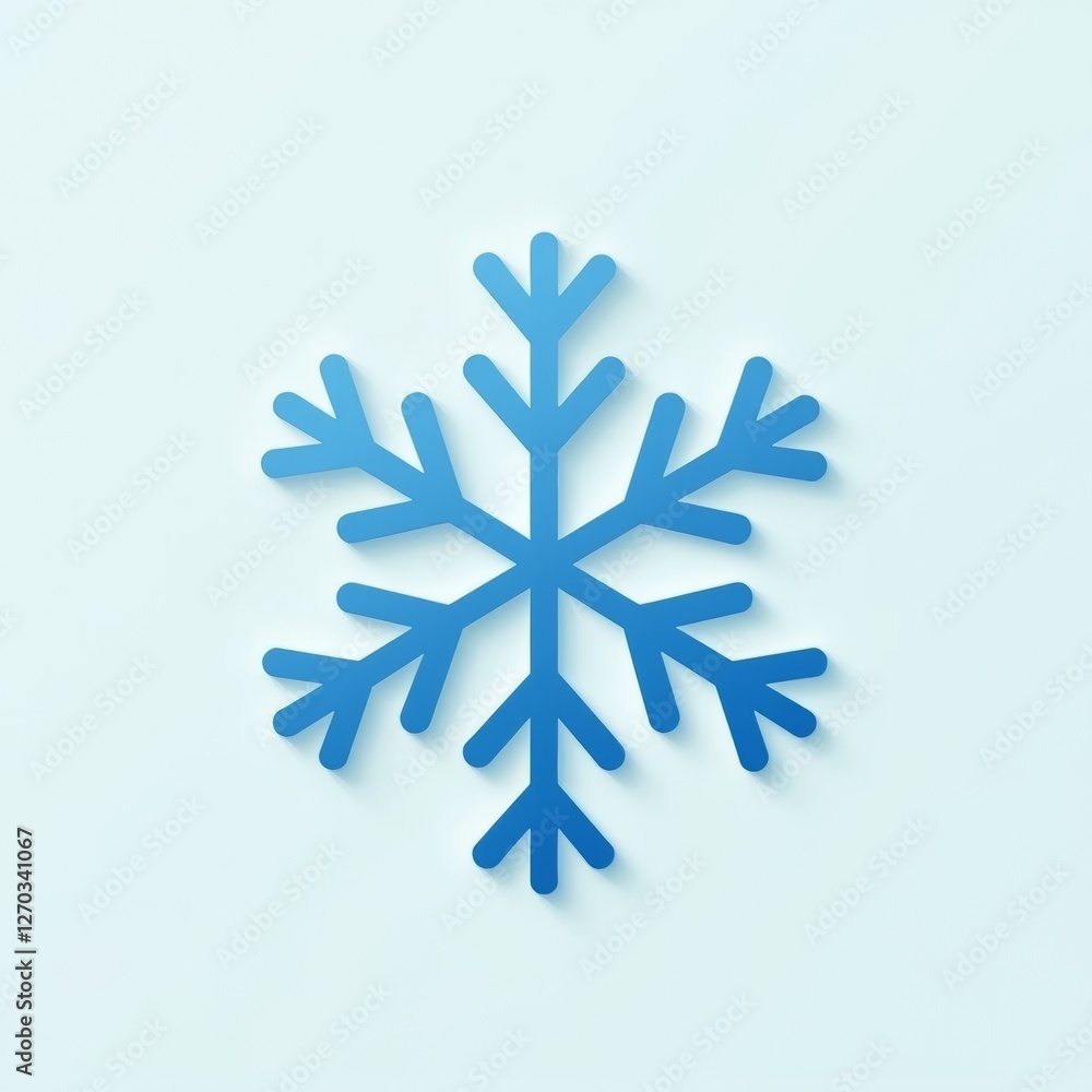 Illustrative minimal art of a snowflake symbol with bold lines, delicate curves Illustrative minimal art of a snowflake symbol with bold lines, delicate curves