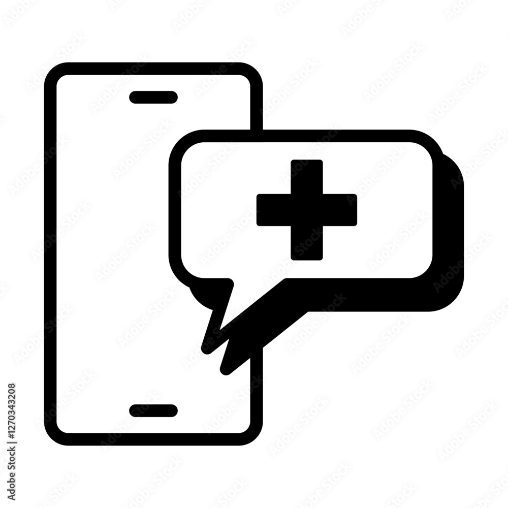 Fototapeta premium Medical phone icon
