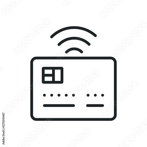 Card payment thin line icons. Editable stroke and Perfect pixel on transparent background