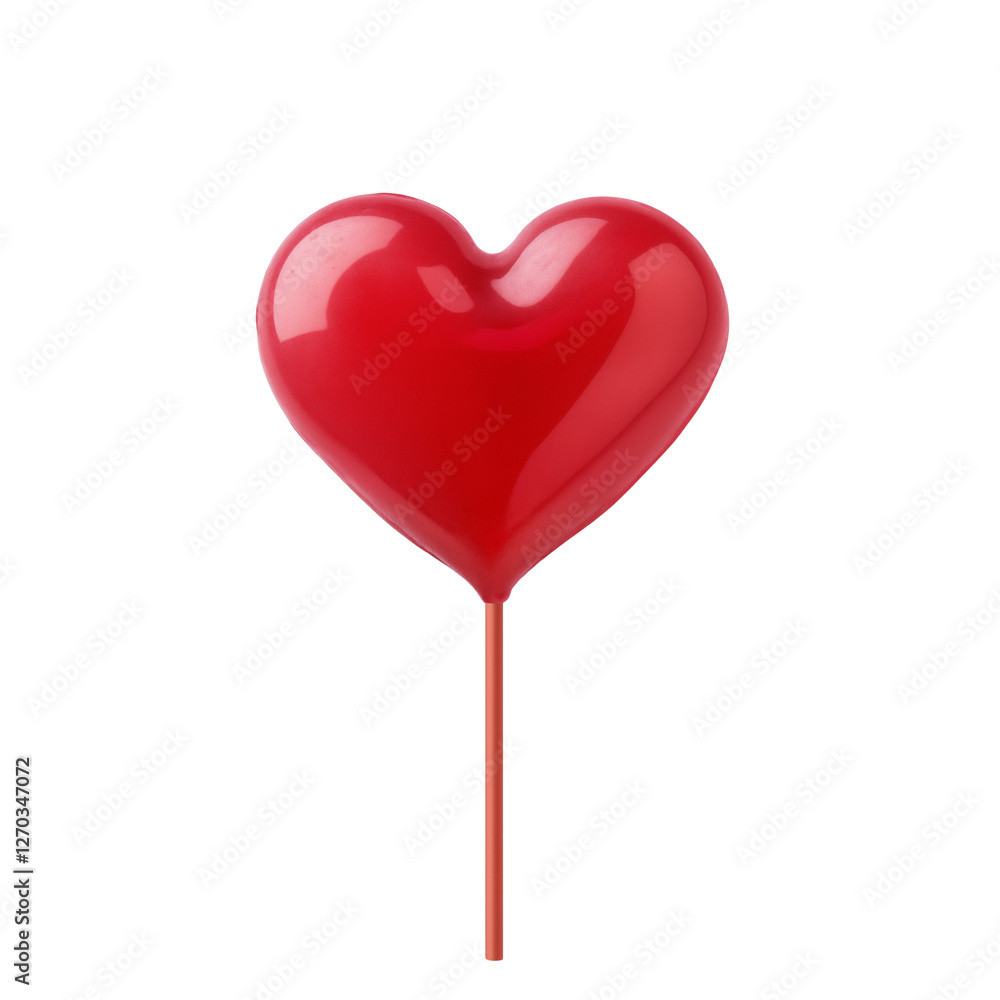Red Heart-Shaped Lollipop Transparent Background Red Heart-Shaped Lollipop Transparent Background