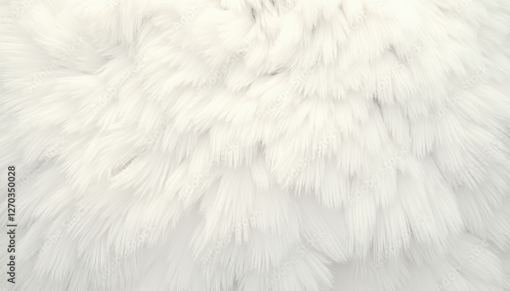 Fototapeta premium Fluffy White Fur Texture