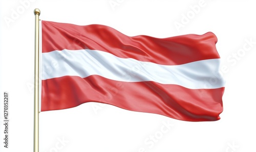 Free Download Austrian flag waving, outdoors, clear sky background, patriotic image - GFXLoad