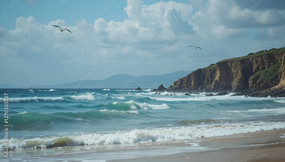Horizons of Tranquility: A Coastal Symphony. Horizons of Tranquility: A Coastal Symphony.