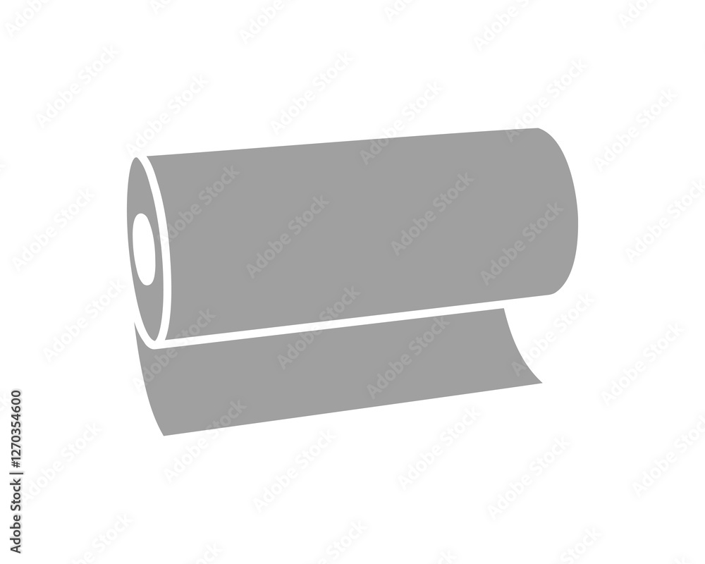 A simple yet impactful illustration of a rolledup material. Perfect for concepts of packaging, production, manufacturing, or the abundance of resources. A simple yet impactful illustration of a rolledup material. Perfect for concepts of packaging, production, manufacturing, or the abundance of resources.