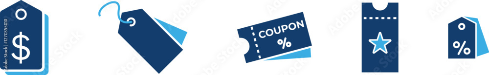 Obraz premium discount coupon vector price tag icon for design and promotional purposes