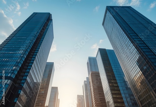 Wallpaper Mural Office skyscrapers in business district  Torontodigital.ca