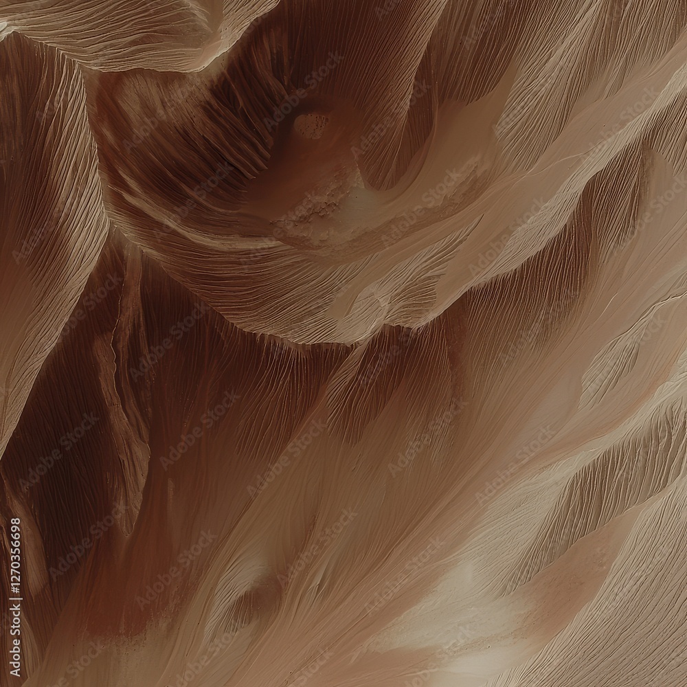 Obraz premium Abstract Brown Textured Art with Flowing Curves and Shapes