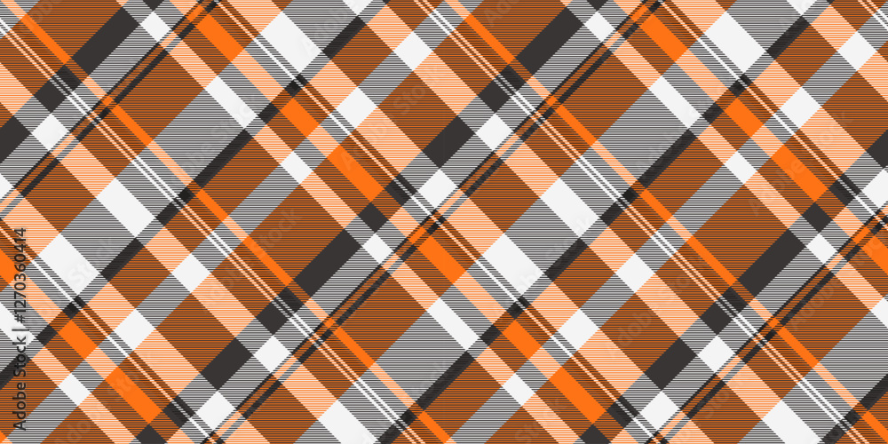 Christmas card textile tartan pattern, customer background vector fabric. Majestic texture seamless check plaid in dark and pumpkin colors.