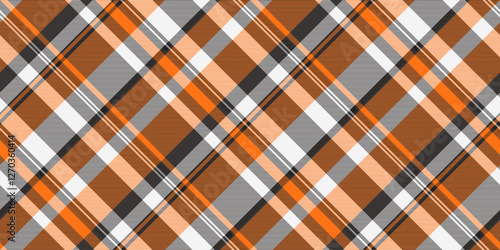 Christmas card textile tartan pattern, customer background vector fabric. Majestic texture seamless check plaid in dark and pumpkin colors.