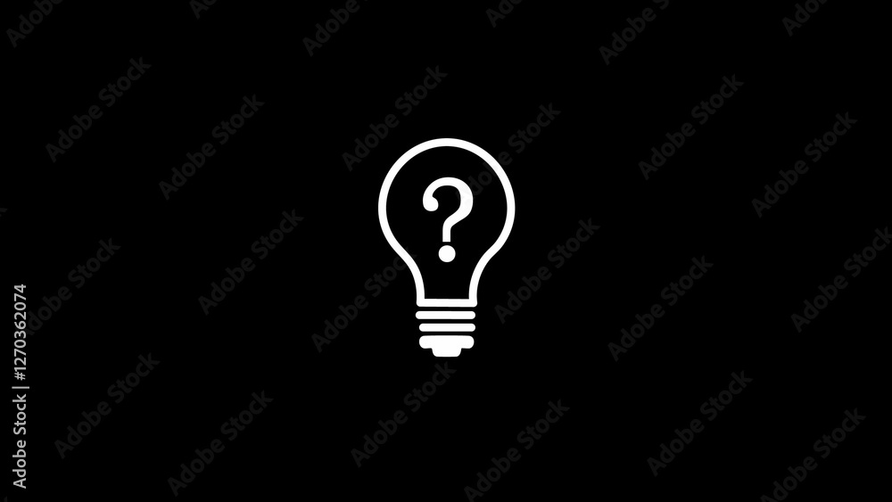 light bulb with question sign illustration concept light bulb with question sign illustration concept