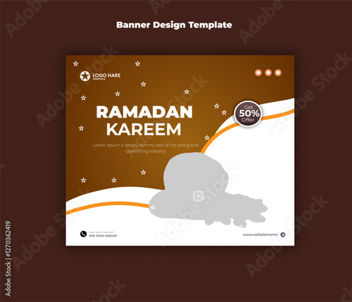 Ramadan kareem food design template