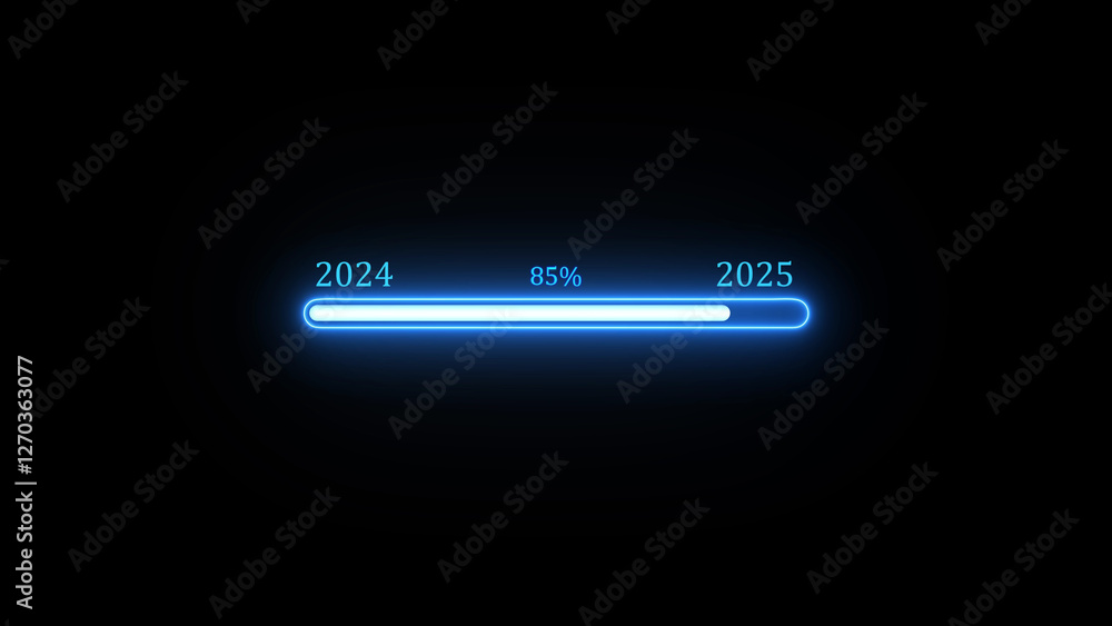 2024 to 2025 year change loading bar icon illustration 2024 to 2025 year change loading bar icon illustration