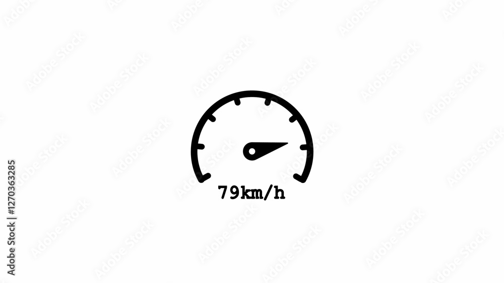 simple bike or car speed miter icon illustration concept simple bike or car speed miter icon illustration concept
