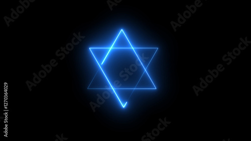 neon glowing star icon illustration