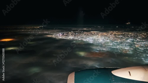 Los Angeles Enjoy a nighttime cityscape from the skies, with serene views