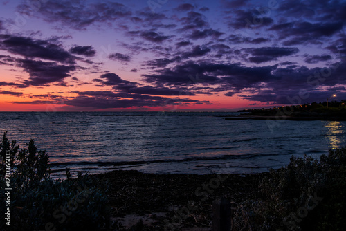 sunset over the sea