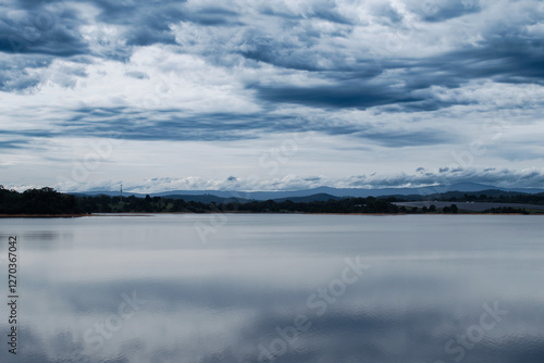 clouds over the lake
